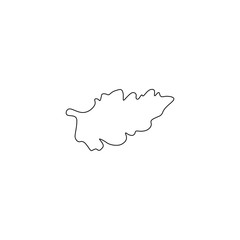 illustration of a black leaf on a white background