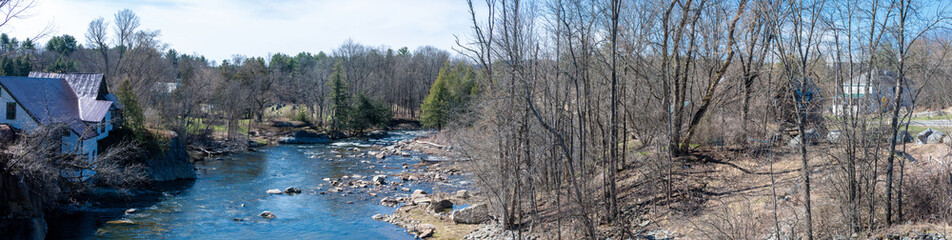 Panoramic view of Boquet River in Wadhams NY