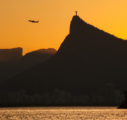 rio de janeiro por do sol niteroi aviao brasil brazil 