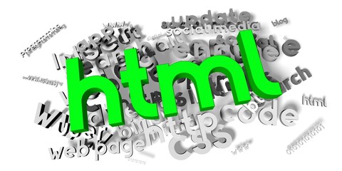Html concept - 3D illustration