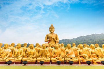 Golden Buddha statue at Buddha Memorial park