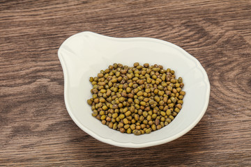 Vegetarian cuisine - dry green lentil
