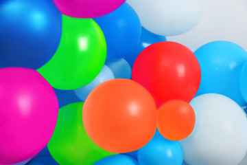 Many color balloons as background. Party decor