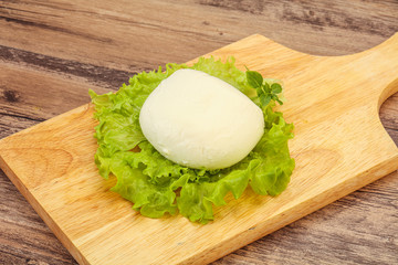 Italian Mozzarella cheese over board