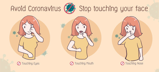 Coronavirus (Covid-19 or 2019-ncov) Infographic during how to avoid infection during pandemic