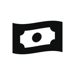 money bill icon, silhouette style