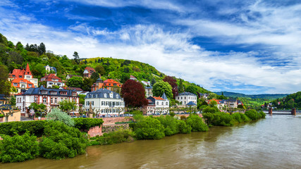Fototapeta na wymiar View of beautiful medieval town Heidelberg, Germany