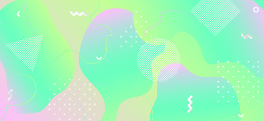Abstract Pastel Pattern. Geometric Fluid Shapes. 