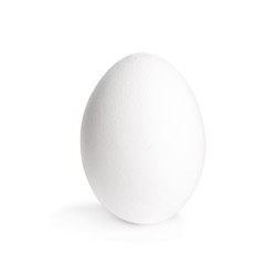 Fresh raw chicken egg isolated on white