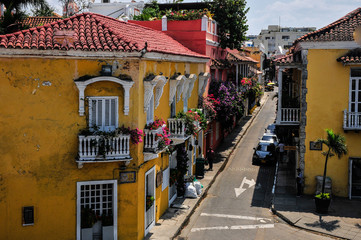 Fototapeta na wymiar Cartagena houses ,Colombia