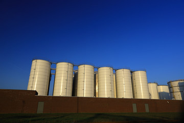 A close up of a factory building, dutch industry