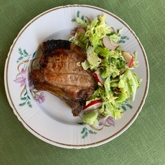 grilled meat with vegetables