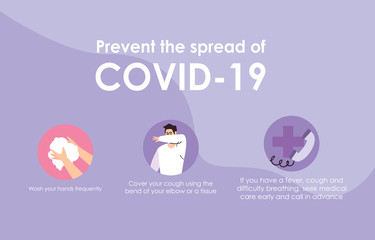 tips for prevent spread of Covid 19 virus vector design