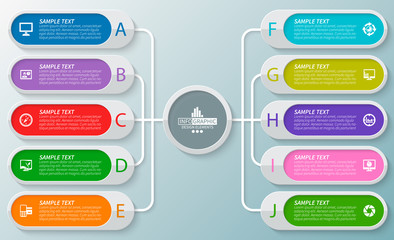 Abstract 3D Paper Infographics. Business template .Vector illustration