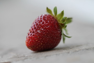 close up of a strawberry