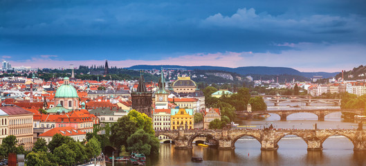 Fototapeta premium Charles Bridge in the Old Town of Prague, Czech Republic