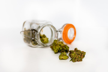 A jar of marijuana