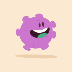 Happpy virus cartoon
