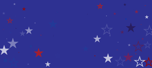 Naklejka premium National American Stars Vector Background. USA Veteran's Independence Labor President's 11th of November Memorial 4th of July Day 