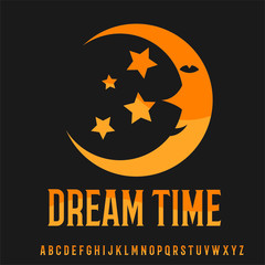 Dream time sleep logo for companies involved in sleeping.