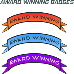Award winning banners in vector.
