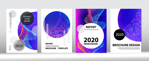 Abstract Futuristic Music Background Modern Covers Set. 3D Flow Shapes Minimal Cover 