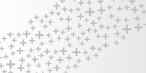 Seamless plus cross pattern with black crosses on white background
