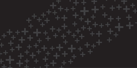 Seamless plus cross pattern with black crosses on black 