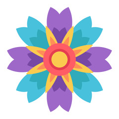 Isolated colored flower