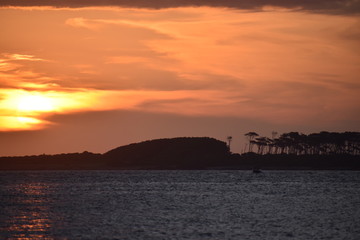 sunset in punta del este