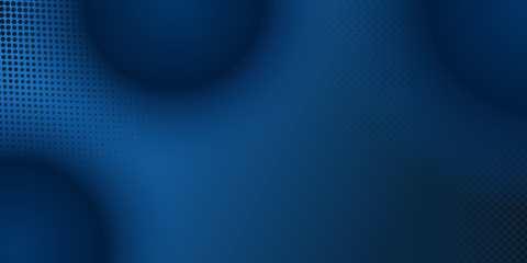 Abstract 3D liquid fluid circles blue and dark navy blue color beautiful presentation background with halftone texture 