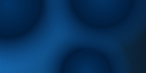 Abstract 3D liquid fluid circles blue and dark navy blue color beautiful presentation background with halftone texture 