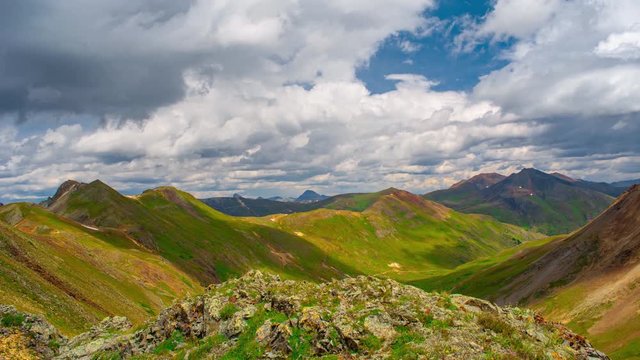 California Gulch in the heart of Colorado, Jeep Road Over Look Time Lapse 4K