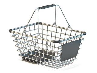 Metal shopping basket 3D