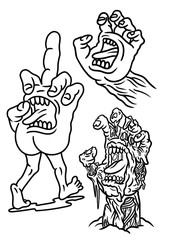 black and white cartoon illustration