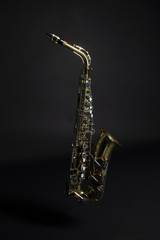 Alto Saxophone on black background
