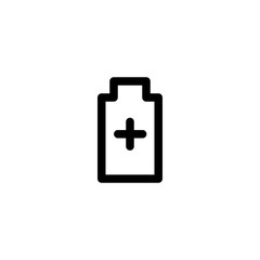 Battery Stamina Mode User Interface Outline Icon Logo Vector Illustration
