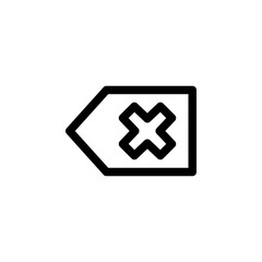 Backspace User Interface Outline Icon Logo Vector Illustration
