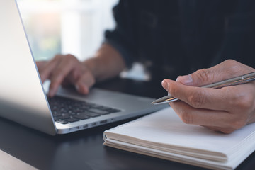 Online working from home office