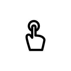 Touch User Interface Outline Icon Logo Vector Illustration
