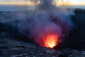 volcano eruption lava explosion 