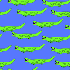 Crocodile Baby Animal Pattern Seamless