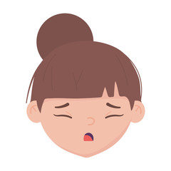 Woman with dry cough vector design