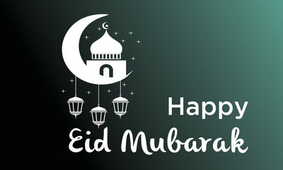 Eid Mubarak background, eid al fitr vector illustration