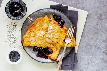Tasty poppyseed pancakes