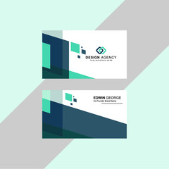 Abstract modern business card design vector