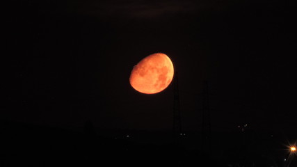 Luna roja ocultándose 1