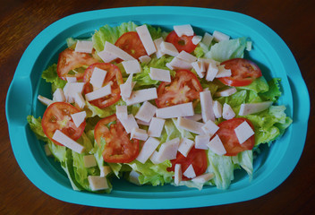 fresh salad with tomatoes