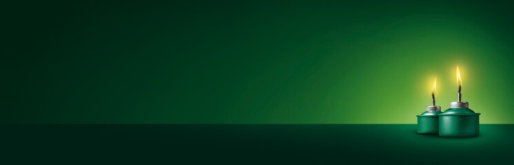 Ramadan Oil Lamp or Muslim tradition oil lamp glow during celebration