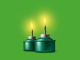 Ramadan Oil Lamp or Muslim tradition oil lamp glow during celebration